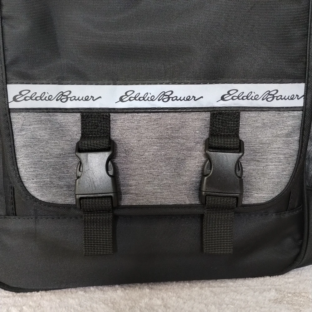 Eddie Bauer Atlas Sport Back Pack Diaper Bag in Black/Gray - Picture 2 of 15